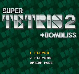 Super Tetris 2 + Bombliss (Japan) Title Screen